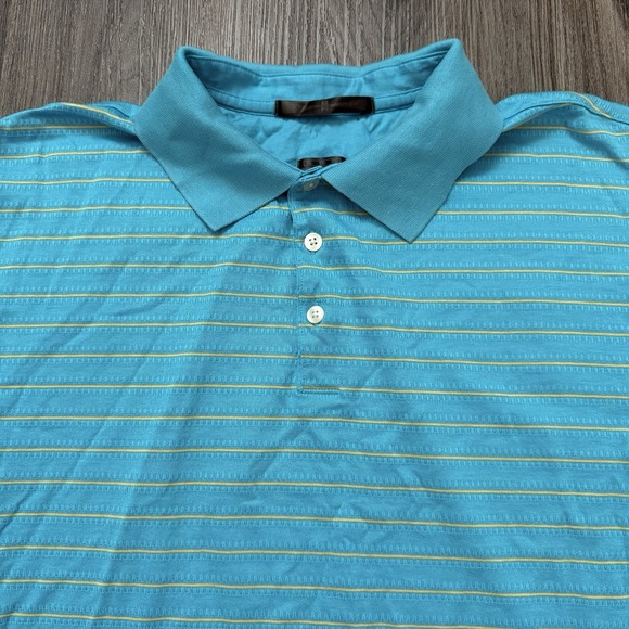 Nike Other - Nike Tiger Woods Nike Fit Dry Blue Striped Polo Golf Performances XXL 2XL